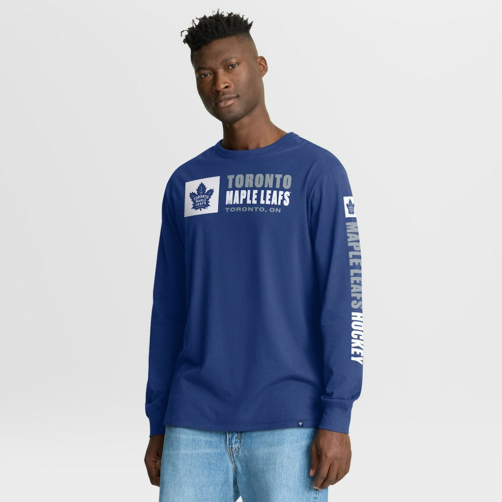 Toronto Maple Leafs - Fanatics Goal Crease Legacy Long Sleeve T-Shirt Blue