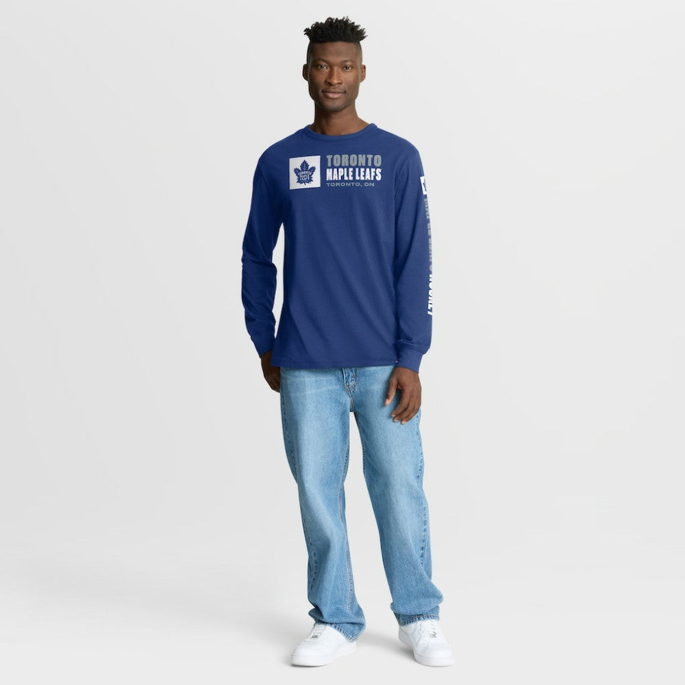 Toronto Maple Leafs - Fanatics Goal Crease Legacy Long Sleeve T-Shirt Blue