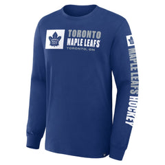 Toronto Maple Leafs - Fanatics Goal Crease Legacy Long Sleeve T-Shirt Blue