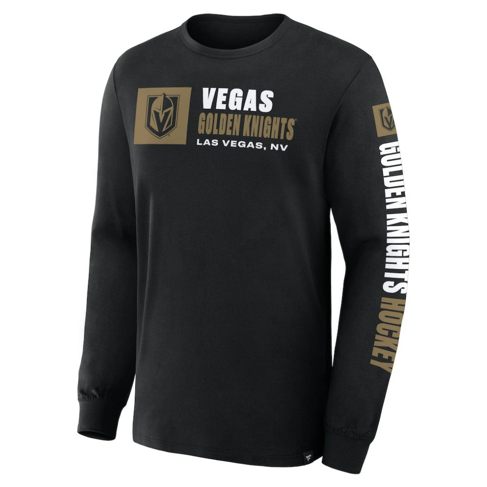 Vegas Golden Knights Fanatics Goal Crease Legacy Long Sleeve T-Shirt Black