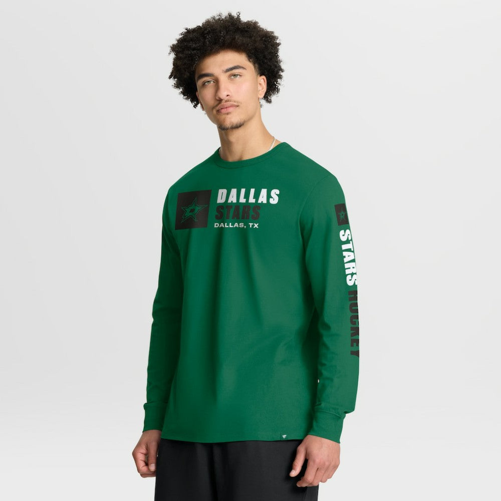 Dallas Stars - Fanatics Goal Crease Legacy Long Sleeve T-Shirt Kelly Green