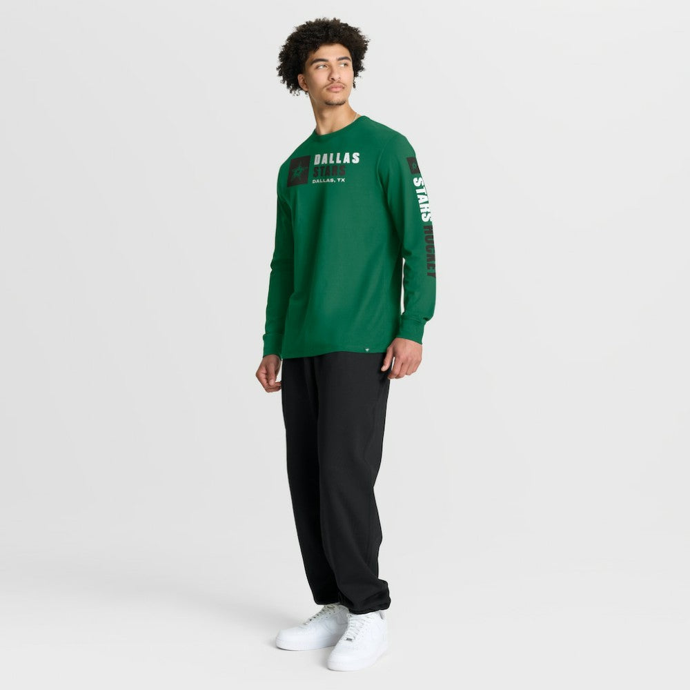 Dallas Stars - Fanatics Goal Crease Legacy Long Sleeve T-Shirt Kelly Green