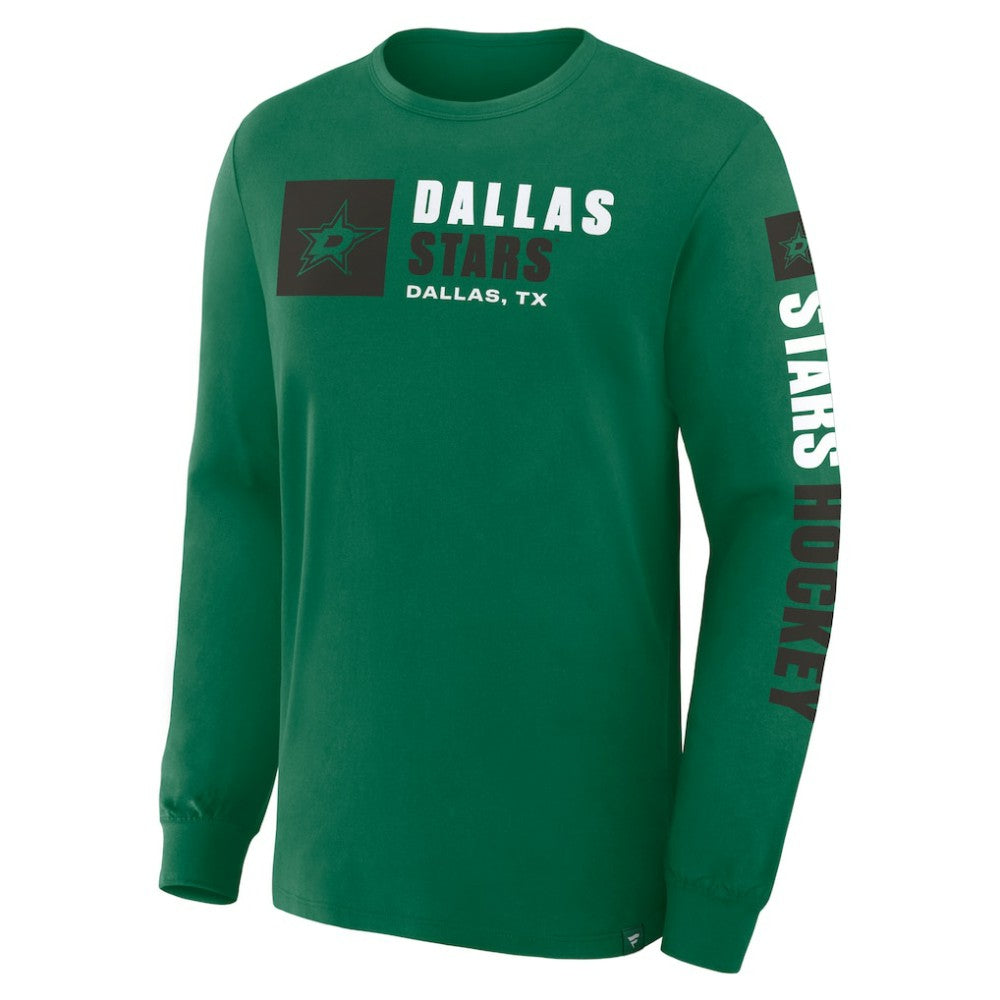 Dallas Stars - Fanatics Goal Crease Legacy Long Sleeve T-Shirt Kelly Green