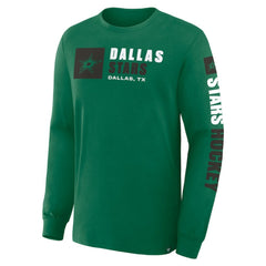 Dallas Stars - Fanatics Goal Crease Legacy Long Sleeve T-Shirt Kelly Green
