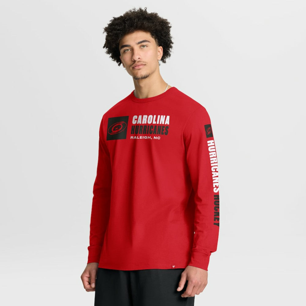 Carolina Hurricanes - Fanatics Goal Crease Legacy Long Sleeve T-Shirt Red