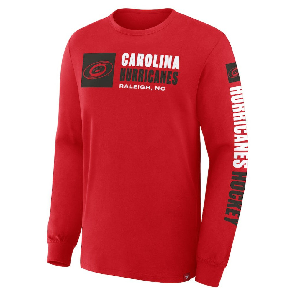 Carolina Hurricanes - Fanatics Goal Crease Legacy Long Sleeve T-Shirt Red