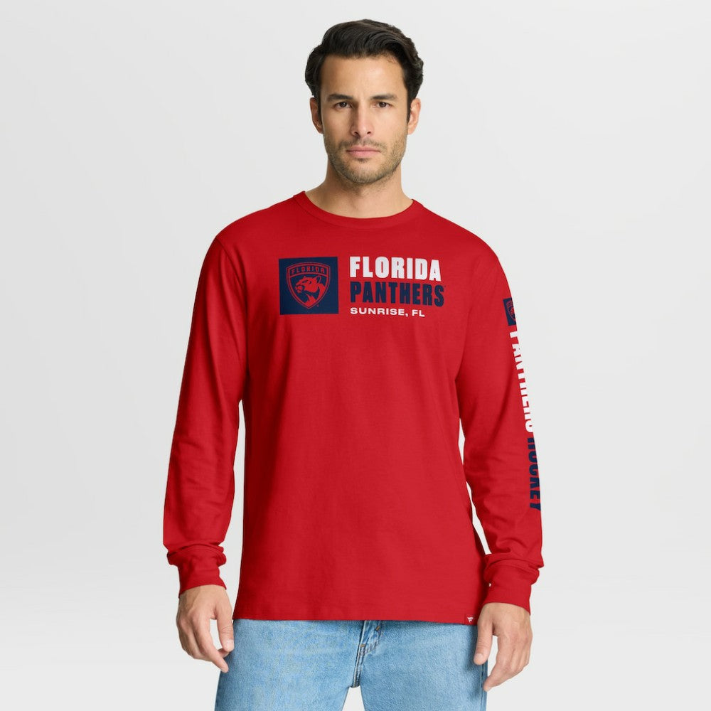 Florida Panthers - Fanatics Goal Crease Legacy Long Sleeve T-Shirt Red