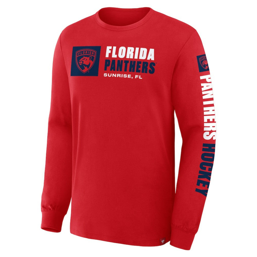 Florida Panthers - Fanatics Goal Crease Legacy Long Sleeve T-Shirt Red