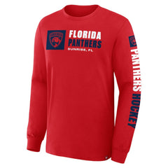 Florida Panthers - Fanatics Goal Crease Legacy Long Sleeve T-Shirt Red