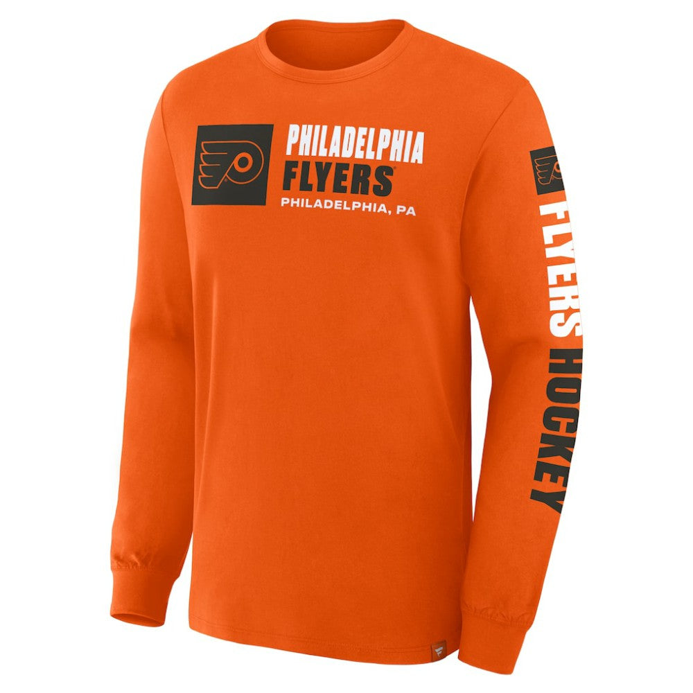 Philadelphia Flyers - Fanatics Goal Crease Legacy Long Sleeve T-Shirt Orange