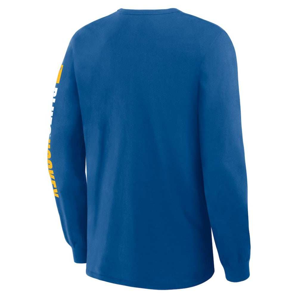 St. Louis Blues - Fanatics Goal Crease Legacy Long Sleeve T-Shirt Blue