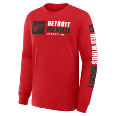 Detroit Red Wings - Fanatics Goal Crease Legacy Long Sleeve T-Shirt Red