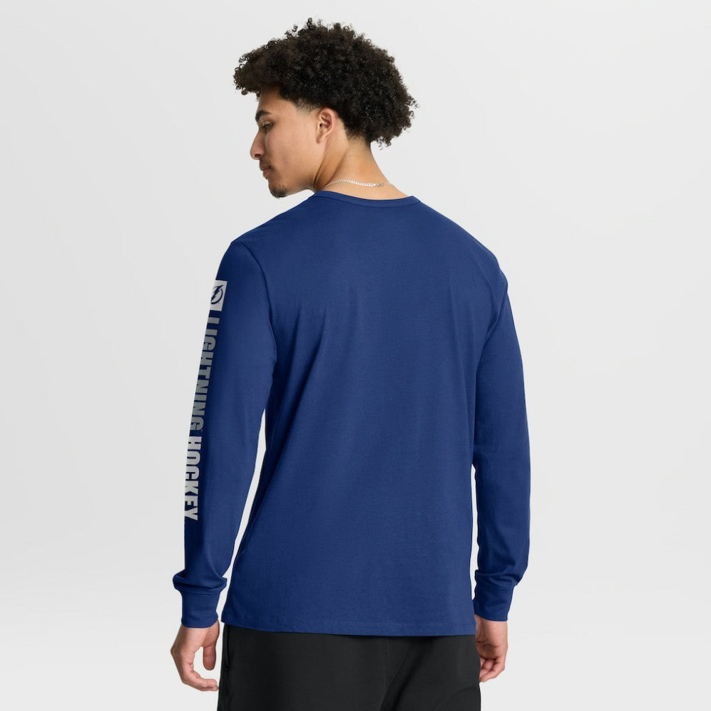 Tampa Bay Lightning - Fanatics Goal Crease Legacy Long Sleeve T-Shirt Blue