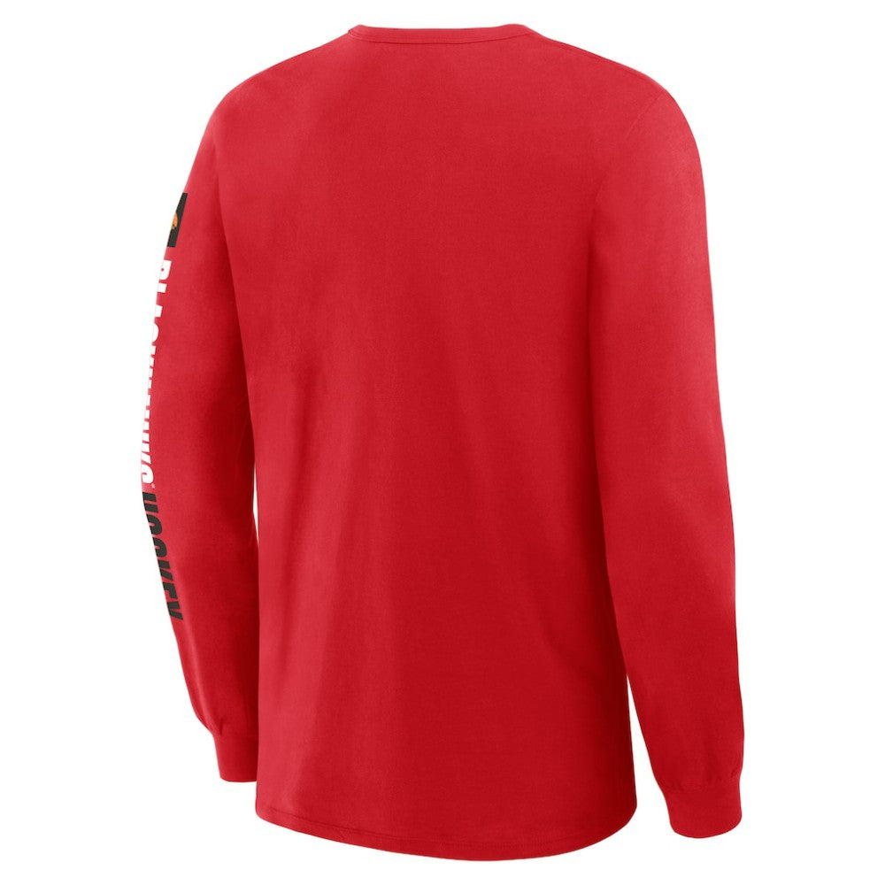 Chicago Blackhawks Fanatics Goal Crease Legacy Long Sleeve T-Shirt Red