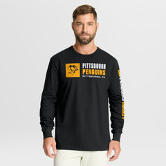 Pittsburgh Penguins Fanatics Goal Crease Legacy Long Sleeve T-Shirt Black