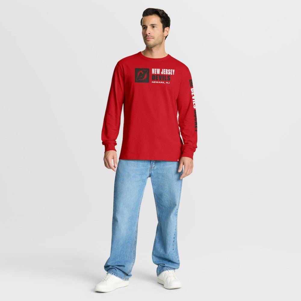 New Jersey Devils - Fanatics Goal Crease Legacy Long Sleeve T-Shirt Red