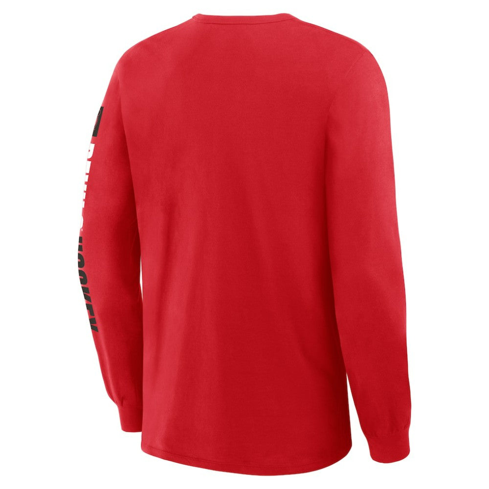 New Jersey Devils - Fanatics Goal Crease Legacy Long Sleeve T-Shirt Red