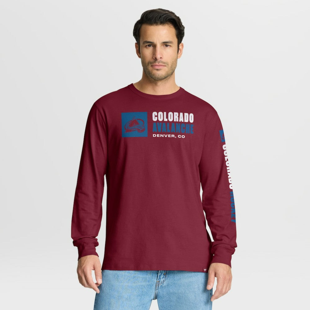 Colorado Avalanche - Fanatics Goal Crease Legacy Long Sleeve T-Shirt Burgundy