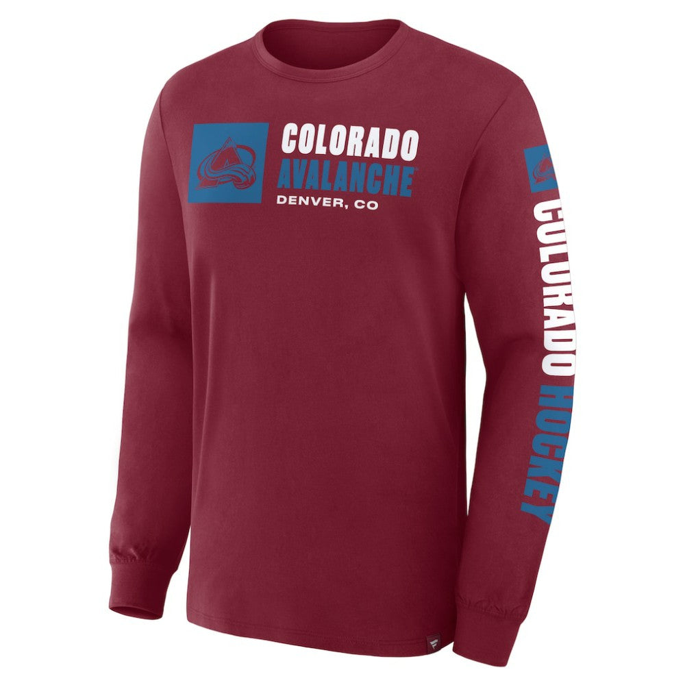 Colorado Avalanche - Fanatics Goal Crease Legacy Long Sleeve T-Shirt Burgundy
