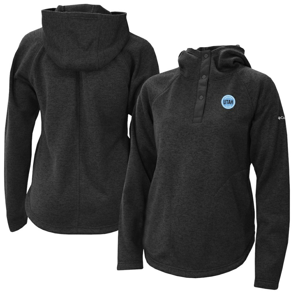 Utah Mammoth - Columbia Women's Sweater Weather Quarter-Snap Hoodie Black