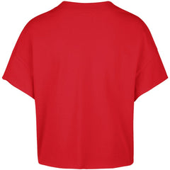 Connor Bedard Chicago Blackhawks '47 Women's Elation Name & Number Oversized Notch Neck T-Shirt Red