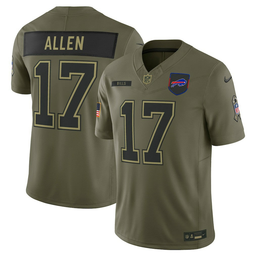Josh Allen Buffalo Bills 2025 Salute to Service Limited Jersey Olive - Nike