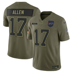 Josh Allen Buffalo Bills 2025 Salute to Service Limited Jersey Olive - Nike