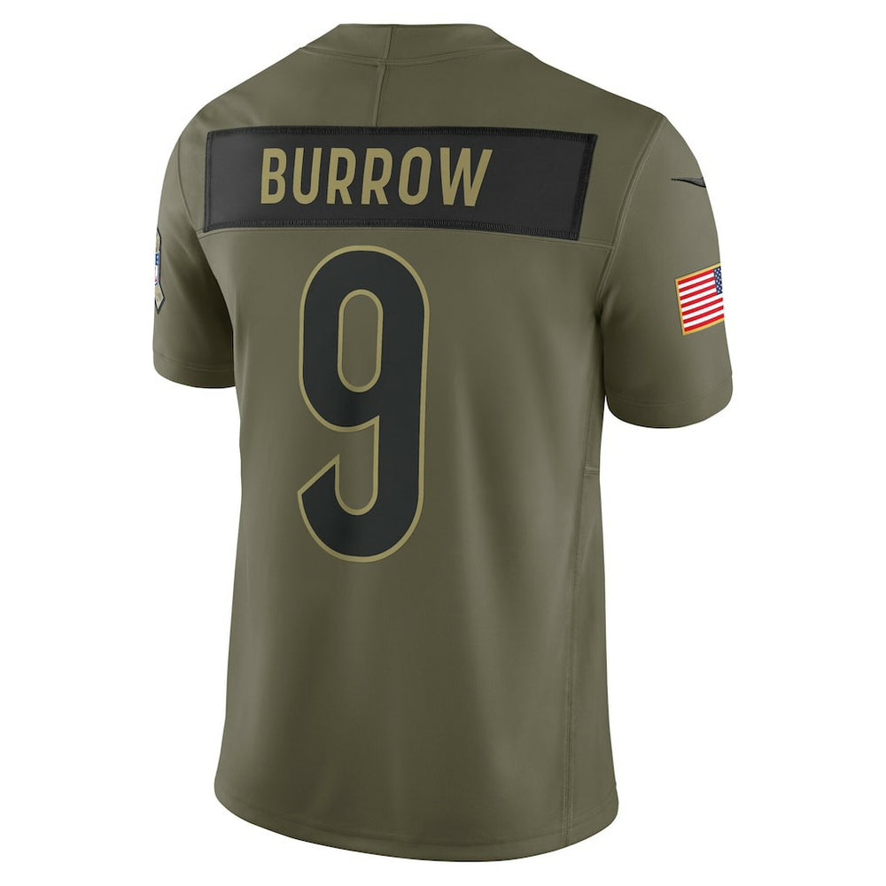 Joe Burrow Cincinnati Bengals 2025 Salute to Service Limited Jersey Olive - Nike