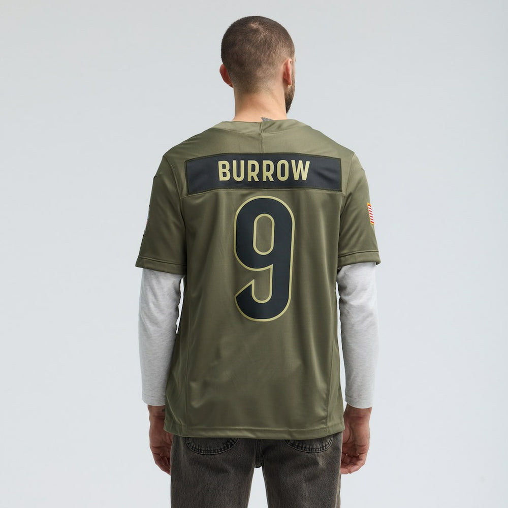 Joe Burrow Cincinnati Bengals 2025 Salute to Service Limited Jersey Olive - Nike