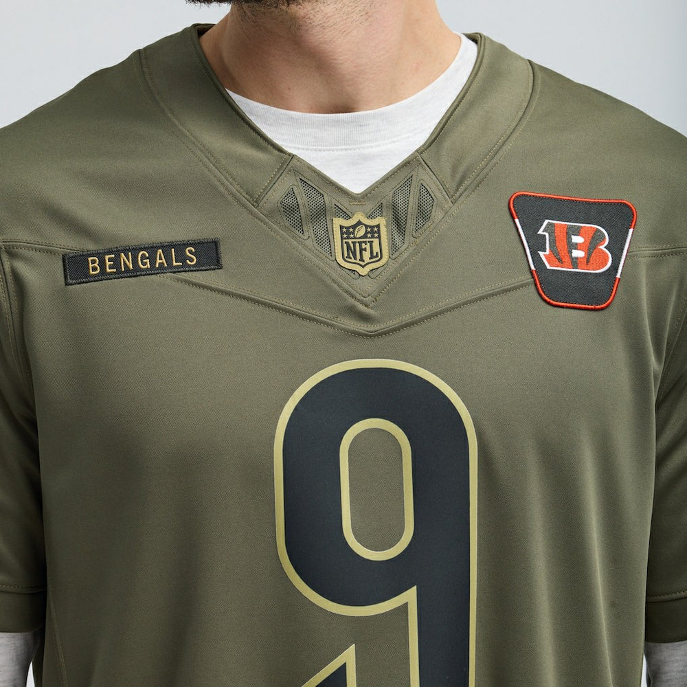 Joe Burrow Cincinnati Bengals 2025 Salute to Service Limited Jersey Olive - Nike