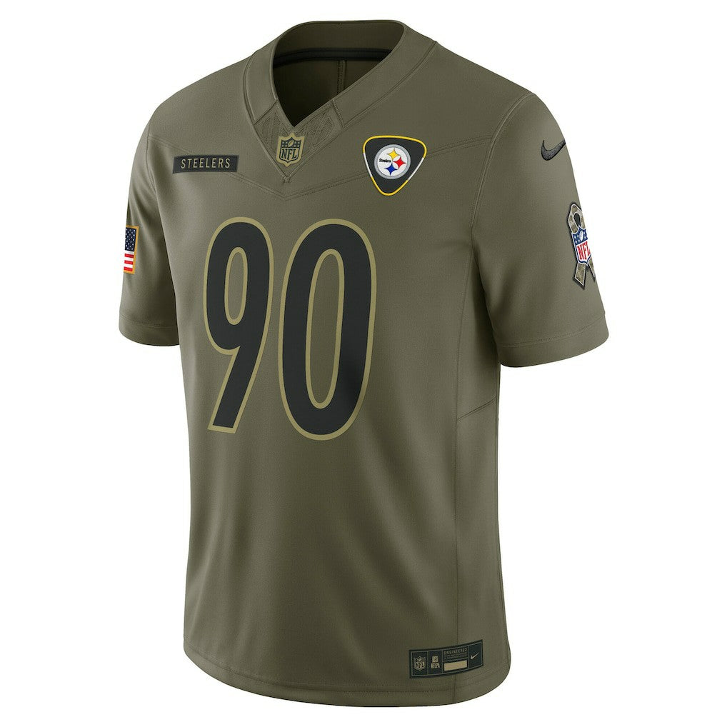T.J. Watt Pittsburgh Steelers 2025 Salute to Service Limited Jersey Olive - Nike