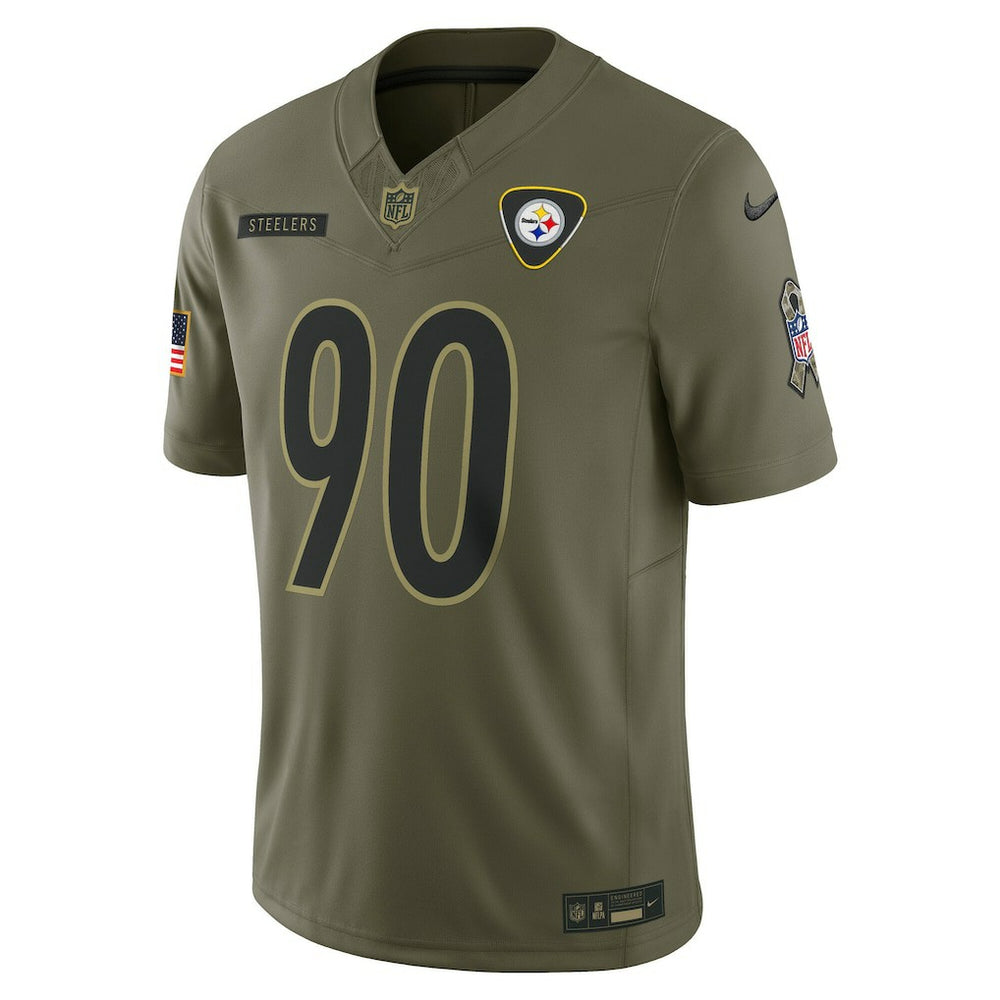 T.J. Watt Pittsburgh Steelers 2025 Salute to Service Limited Jersey Olive - Nike