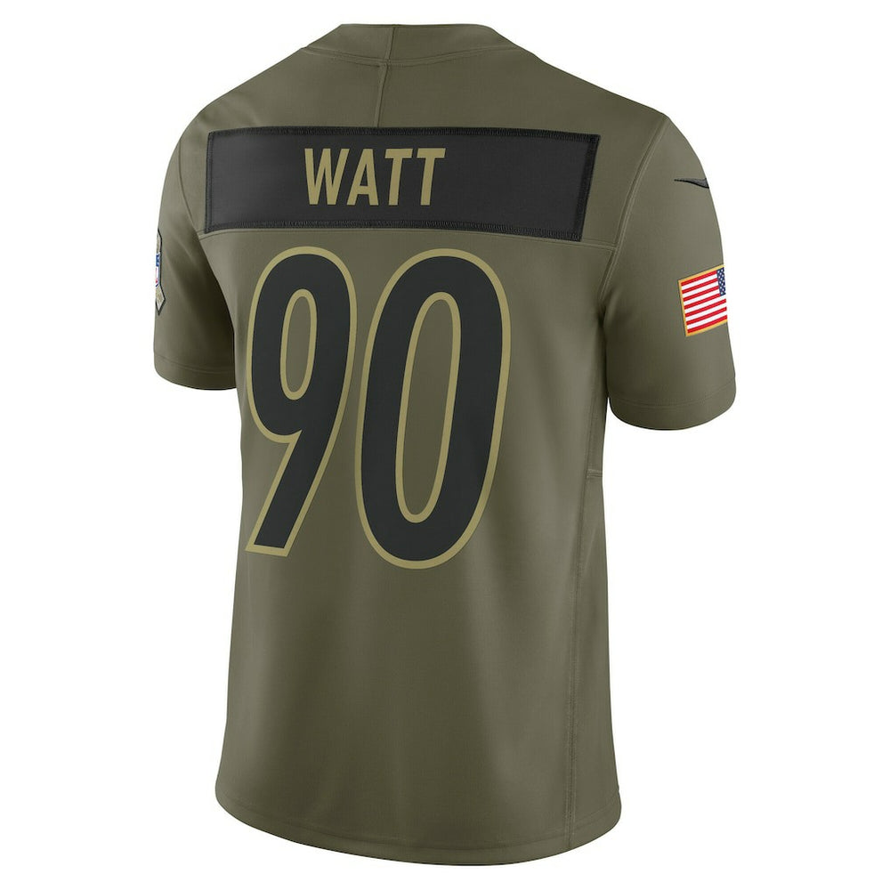 T.J. Watt Pittsburgh Steelers 2025 Salute to Service Limited Jersey Olive - Nike
