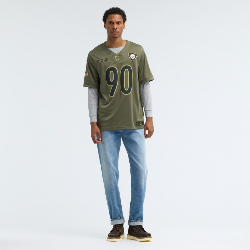 T.J. Watt Pittsburgh Steelers 2025 Salute to Service Limited Jersey Olive - Nike