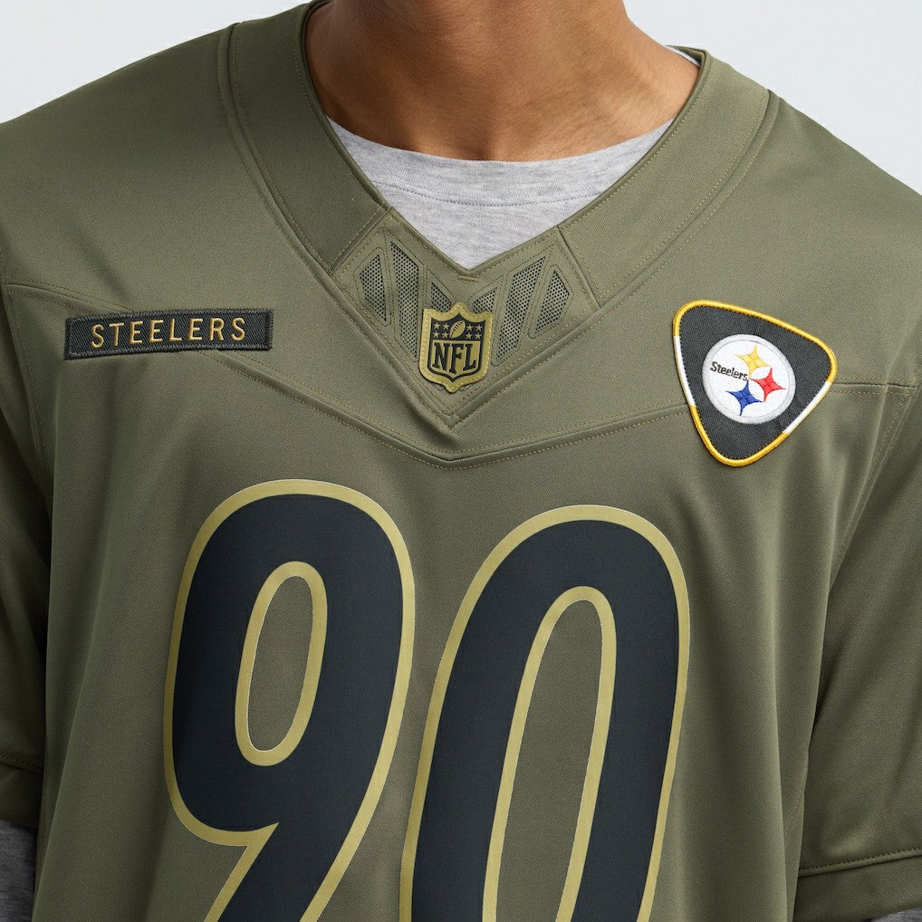T.J. Watt Pittsburgh Steelers 2025 Salute to Service Limited Jersey Olive - Nike