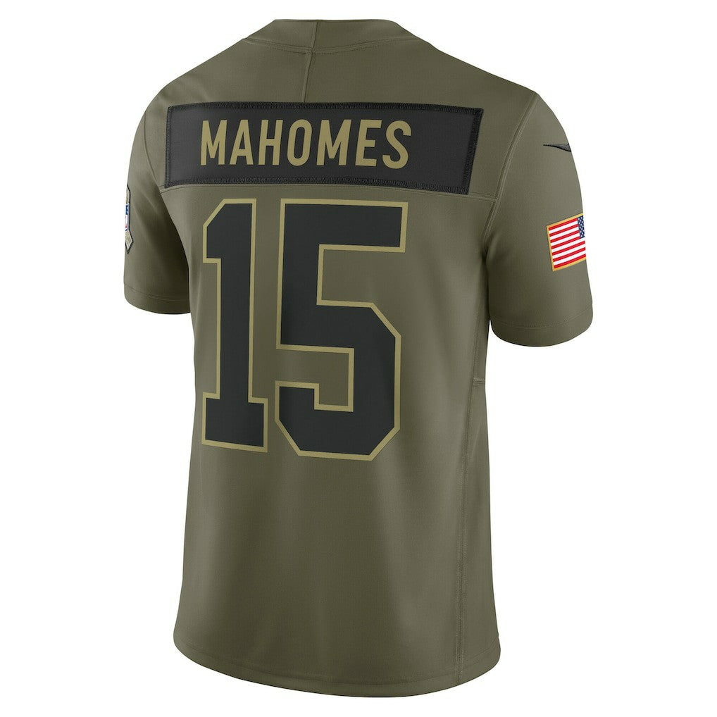 Patrick Mahomes Kansas City Chiefs 2025 Salute to Service Limited Jersey - Olive | NFL Jerseys