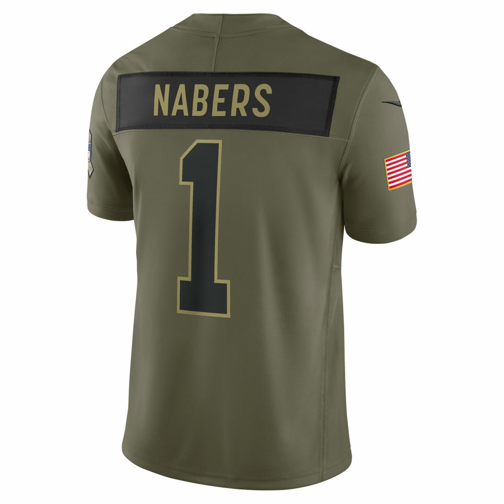 Malik Nabers New York Giants 2025 Salute to Service Limited Jersey Olive - Nike