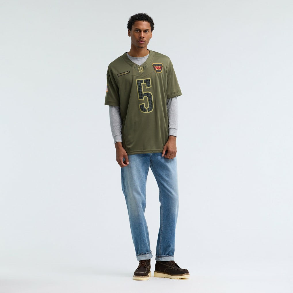 Jayden Daniels Washington Commanders 2025 Salute to Service Limited Jersey Olive - Nike