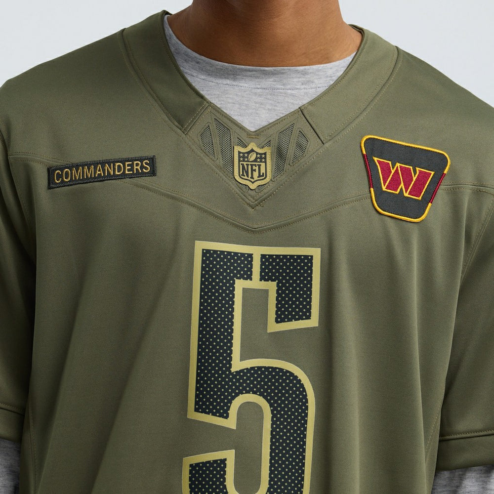 Jayden Daniels Washington Commanders 2025 Salute to Service Limited Jersey Olive - Nike