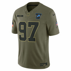 Aidan Hutchinson Detroit Lions 2025 Salute to Service Limited Jersey Olive - Nike