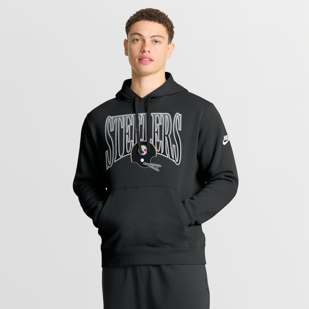 Pittsburgh Steelers Full Blitz Club Fleece Pullover Hoodie Black - Nike