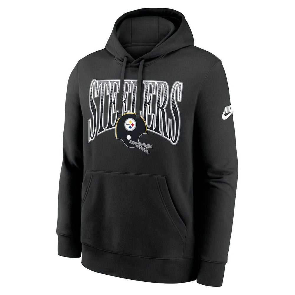 Pittsburgh Steelers Full Blitz Club Fleece Pullover Hoodie Black - Nike