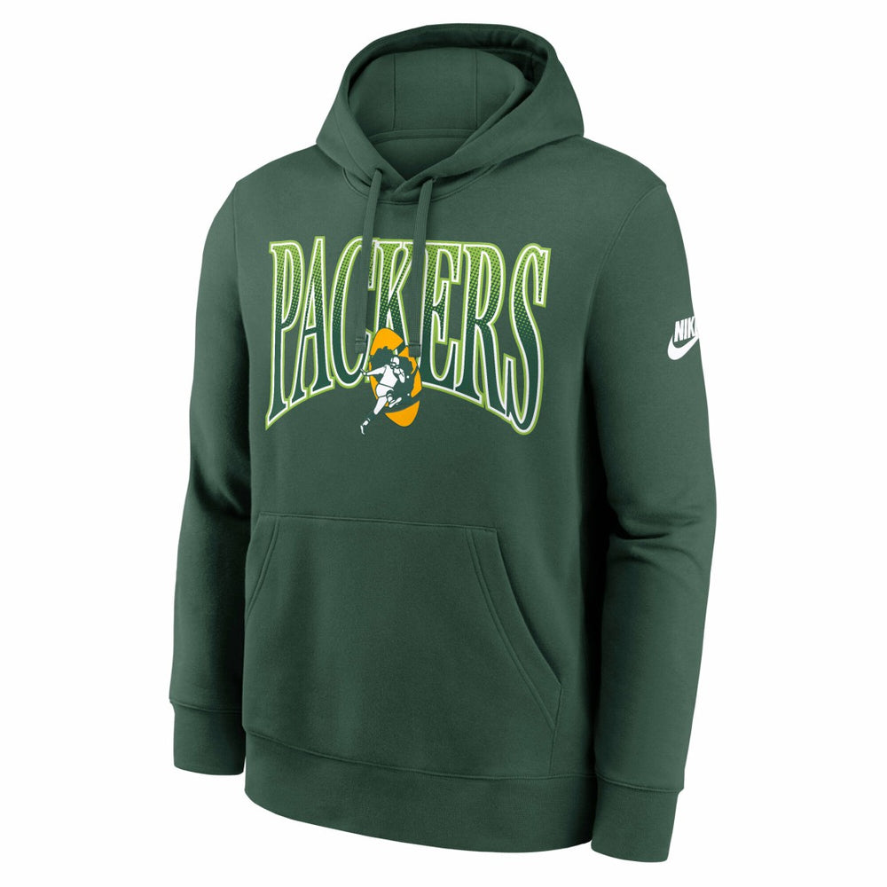 Green Bay Packers Full Blitz Club Fleece Pullover Hoodie Green - Nike