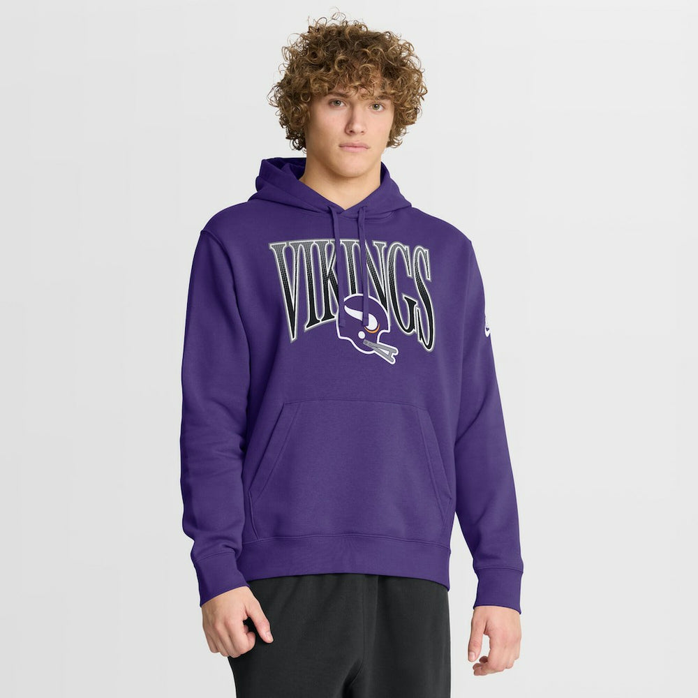 Minnesota Vikings Full Blitz Club Fleece Pullover Hoodie Purple - Nike