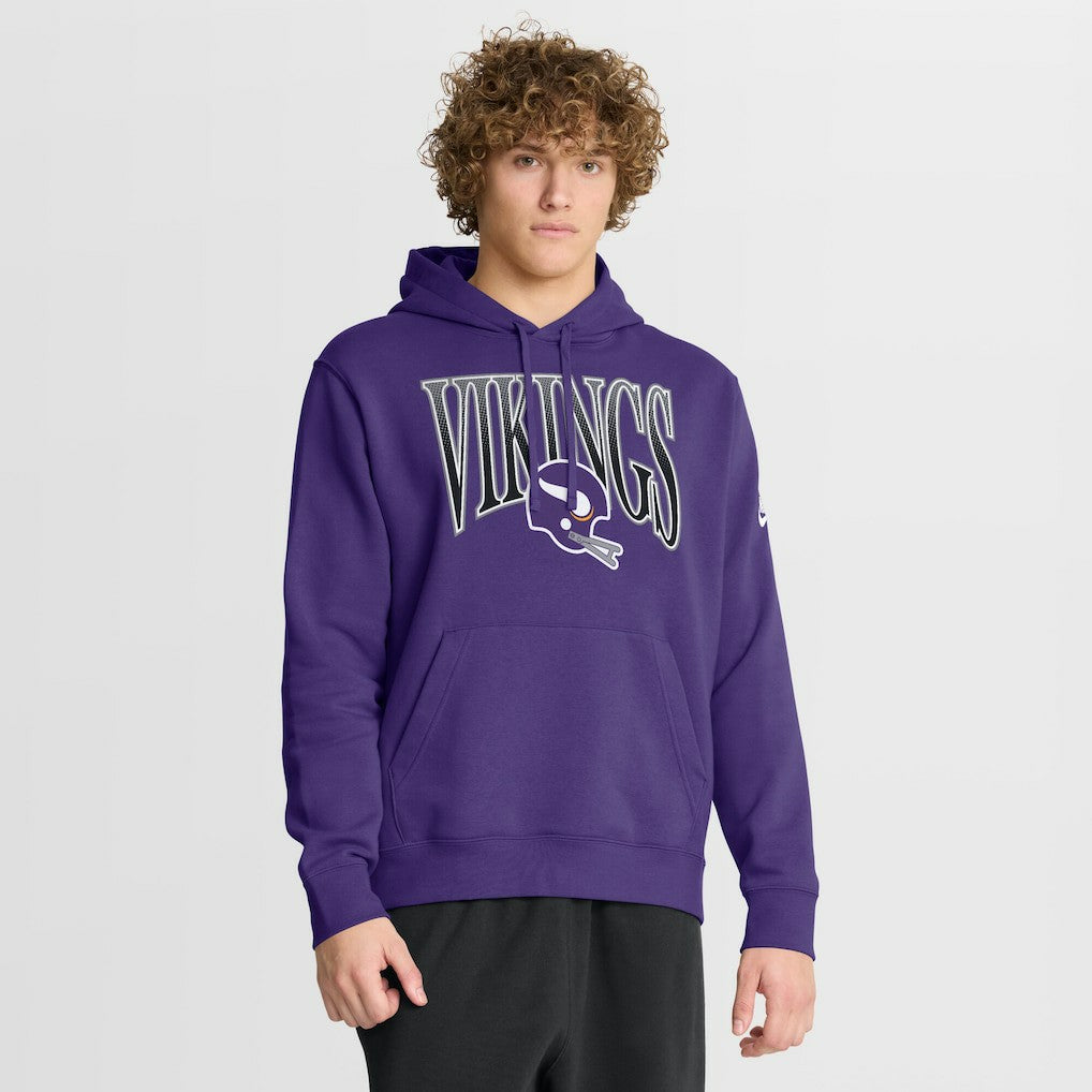 Minnesota Vikings Full Blitz Club Fleece Pullover Hoodie Purple - Nike