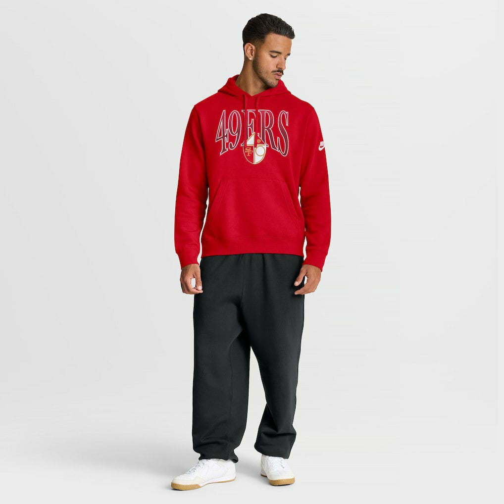 San Francisco 49ers Full Blitz Club Fleece Pullover Hoodie Scarlet - Nike