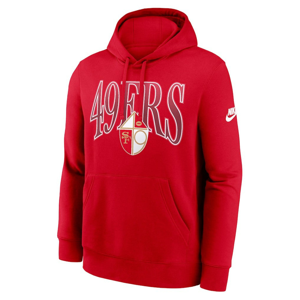 San Francisco 49ers Full Blitz Club Fleece Pullover Hoodie Scarlet - Nike