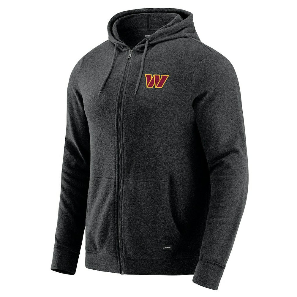 Washington Commanders J. Palmer Players Lounge Tri-Blend Full-Zip Hoodie Dark Heather Gray - NFL
