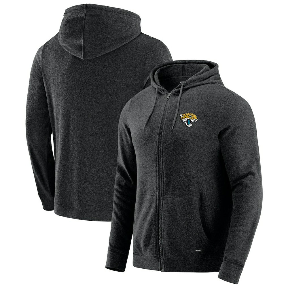 Jacksonville Jaguars J. Palmer Players Lounge Tri-Blend Full-Zip Hoodie Dark Heather Gray - NFL