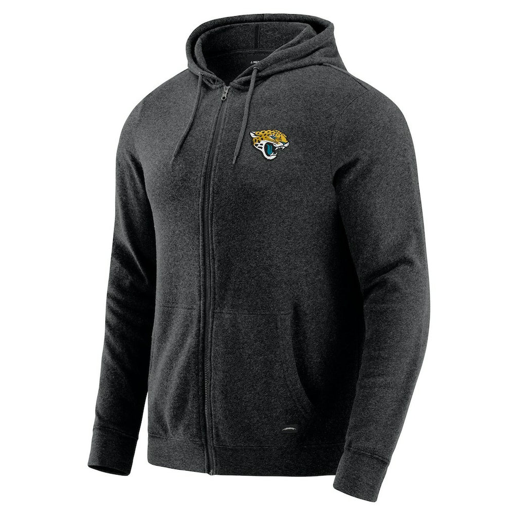 Jacksonville Jaguars J. Palmer Players Lounge Tri-Blend Full-Zip Hoodie Dark Heather Gray - NFL